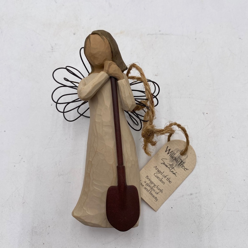 Willow Tree Angel of the Garden Susan Lordi Figurine Cream Shovel Wire Wings SEO